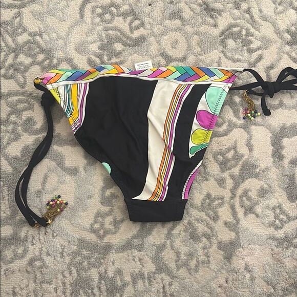 Trina Turk size 4 tropical Multicolor Striped Bikini Bottom - Picture 5 of 5